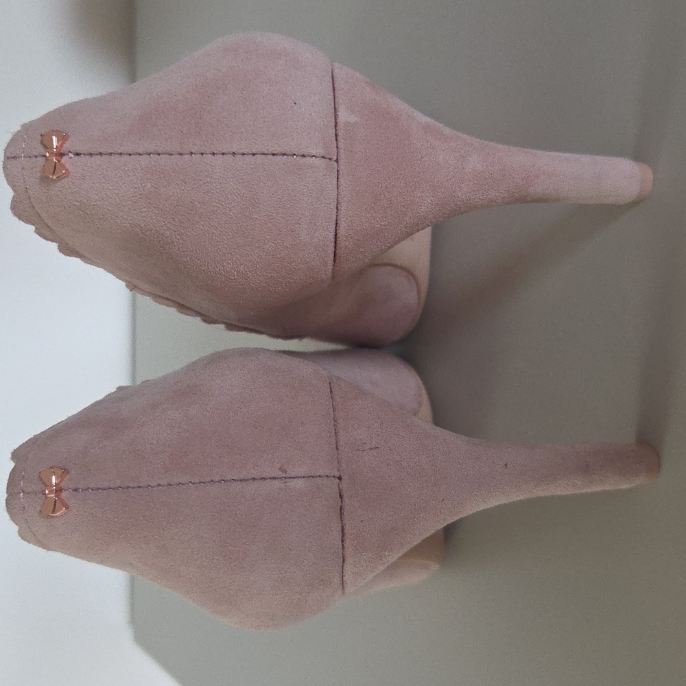 Ted Baker Blush Pink Suede Heels - Picture 7 of 7